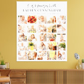 Memorial Simple Modern Minimalist 25 Photo Collage Canvas Afdruk (Insitu (Woonkamer))