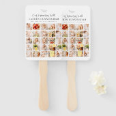 Memorial Simple Modern Minimalist 25 Photo Collage Handwaaier (Voorkant en achterkant)