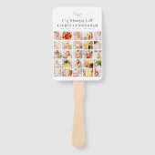 Memorial Simple Modern Minimalist 25 Photo Collage Handwaaier (Voorkant)