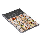 Memorial Simple Modern Minimalist 25 Photo Collage Notitieboek (Rechterzijde)