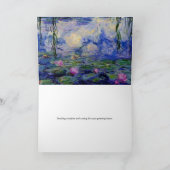 Memorial Sorry voor uw verlies water lelies sympat Kaart (Binnen)