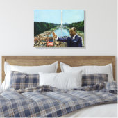 Memorial Speech 2001 Canvas Afdruk (Insitu (Slaapkamer))