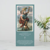 Memorial St Christopher Begrafenis Dank u kaart (Staand voorkant)