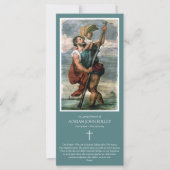 Memorial St Christopher Begrafenis Dank u kaart (Voorkant)