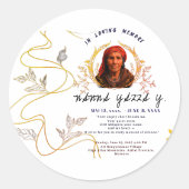 Memorial Sticker – Custom Round Design (Voorkant)