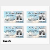 Memorial Sticker met bericht - Foto toevoegen (Vel)