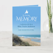 Memorial strand begrafenis viering van het leven s programma (Voorkant)