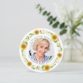 Memorial Sunflower Foto Funeral Prayer Kaart (Staand voorkant)