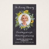 Memorial Sunflower Funeral Prayer Kaart Chalkboard (Voorkant)