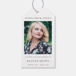 Memorial Sunflower Seeds | Elegant Chic Funeral Cadeaulabel