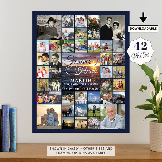 Memorial Sunset 42 Foto FOREVER IN ONZE HARTS Poster