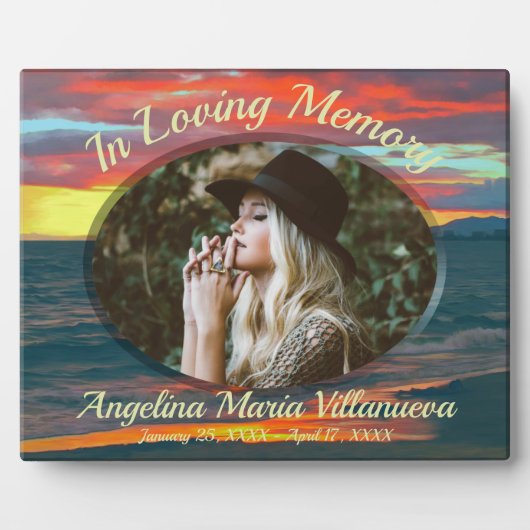 Memorial Sunset Day 1490 Fotoplaat (Voorkant)