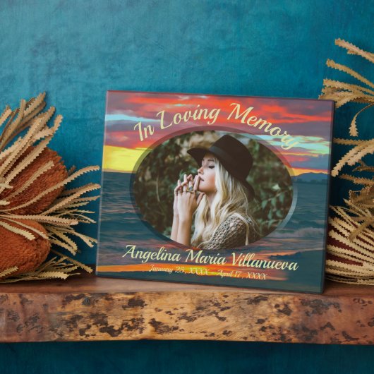 Memorial Sunset Day 1490 Fotoplaat (Zijkant)