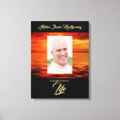 Memorial Sunset Ocean Celebration of Life Photo Canvas Afdruk (Voorkant)