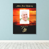 Memorial Sunset Ocean Celebration of Life Photo Canvas Afdruk (Insitu (Houten vloer))