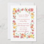 Memorial Sympathia Poem met Rozen Frameable (Voorkant)