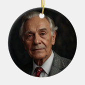 Memorial Sympathy Aangepaste foto en tekst Keramisch Ornament (Voorkant)