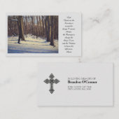 Memorial Sympathy Afbeelding Prayer Kaart Visitekaartje (Voorkant / Achterkant)