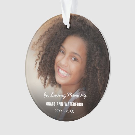 Memorial Sympathy Foto Keepomwille Ornament (voorkant)