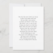 Memorial Sympathy Foto Vellum Overlay Funeral Bedankkaart (Achterkant)