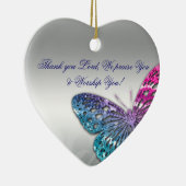 Memorial Sympathy Funeral Butterfly Christelijk Lo Keramisch Ornament (Rechts)