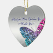 Memorial Sympathy Funeral Butterfly Christelijk Lo Keramisch Ornament (Links)