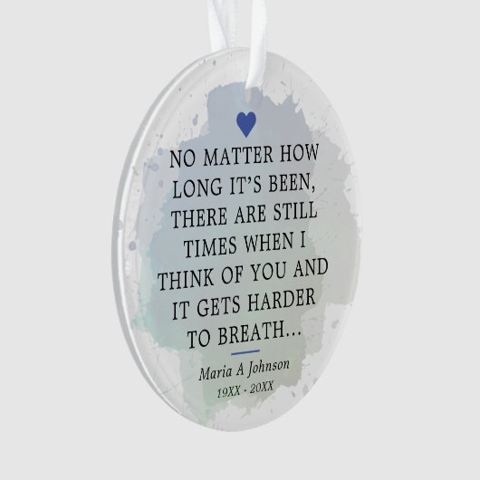 Memorial Sympathy Gezegde Ornament (voorkant)