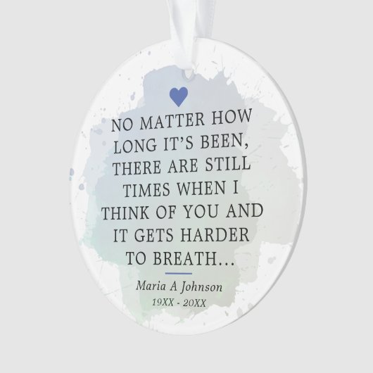 Memorial Sympathy Gezegde Ornament (voorkant)