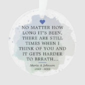 Memorial Sympathy Gezegde Ornament (voorkant)