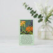 Memorial Sympathy Irish Blessing Purple Orange Visitekaartje (Staand voorkant)
