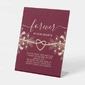  Memorial Table Pedestal Sign Reclamebord Met Voetstuk (Voorkant)