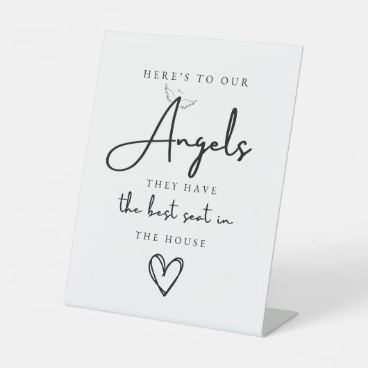 Memorial Table Sign Reclamebord Met Voetstuk (Voorkant)