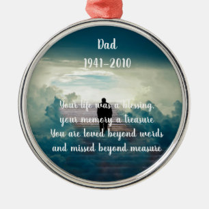 Memorial, ter herinnering, Man Metalen Ornament