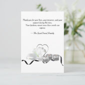 Memorial Thank You Card  Bedankkaart (Staand voorkant)