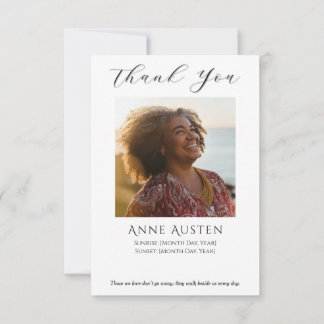 Memorial Thank You Card  Bedankkaart