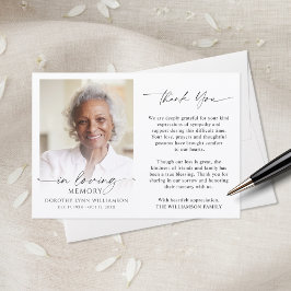 Memorial Thank You In Loving Memory Photo Bedankkaart