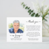 Memorial Thank You Photo In Loving Memory Bedankkaart (Staand voorkant)
