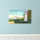 Memorial the Mayflower Women, Portico Uitzicht Canvas Afdruk (Insitu (Houten vloer))