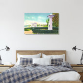 Memorial the Mayflower Women, Portico Uitzicht Canvas Afdruk (Insitu (Slaapkamer))