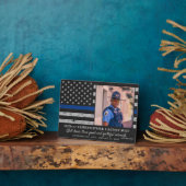 Memorial Thin Blue Line Police Fotoplaat (Zijkant)