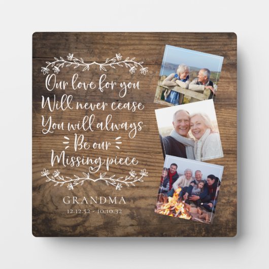 Memorial Three Photo Keepomwille Fotoplaat (Voorkant)