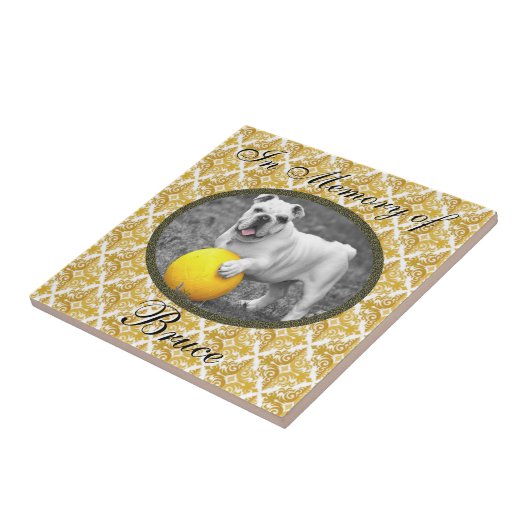 Memorial Tile for dog Tegeltje (Zijkant)