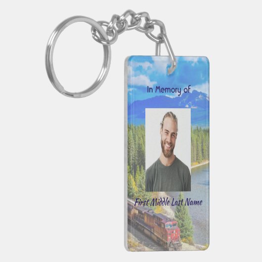  Memorial Train Rail Tram Railway Sleutelhanger (Voorkant Links)