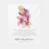 Memorial Tribute Butterfly Fleece Deken (Voorkant)