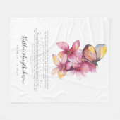 Memorial Tribute Butterfly Fleece Deken (Voorkant (Horizontaal))