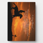 Memorial Tribute Cowboy Spiritueel Fotoplaat (voorkant)