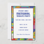 Memorial Tribute Funeral Party Invitation Kaart (Voorkant)