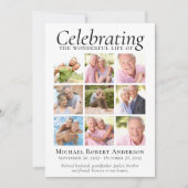 Memorial Tribution 9 Photo Collage Keepomwille Bedankkaart (Voorkant)