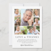 Memorial Tribution Photo Collage Keepomwille Bedankkaart (Voorkant)