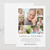 Memorial Tribution Photo Collage Keepomwille Bedankkaart (Voorkant / Achterkant)